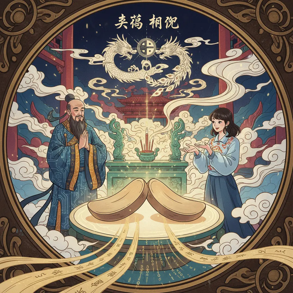 道教問神 - 笑筊