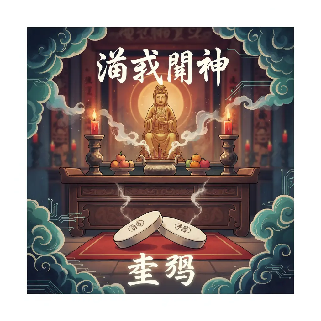 道教問神 - 聖筊